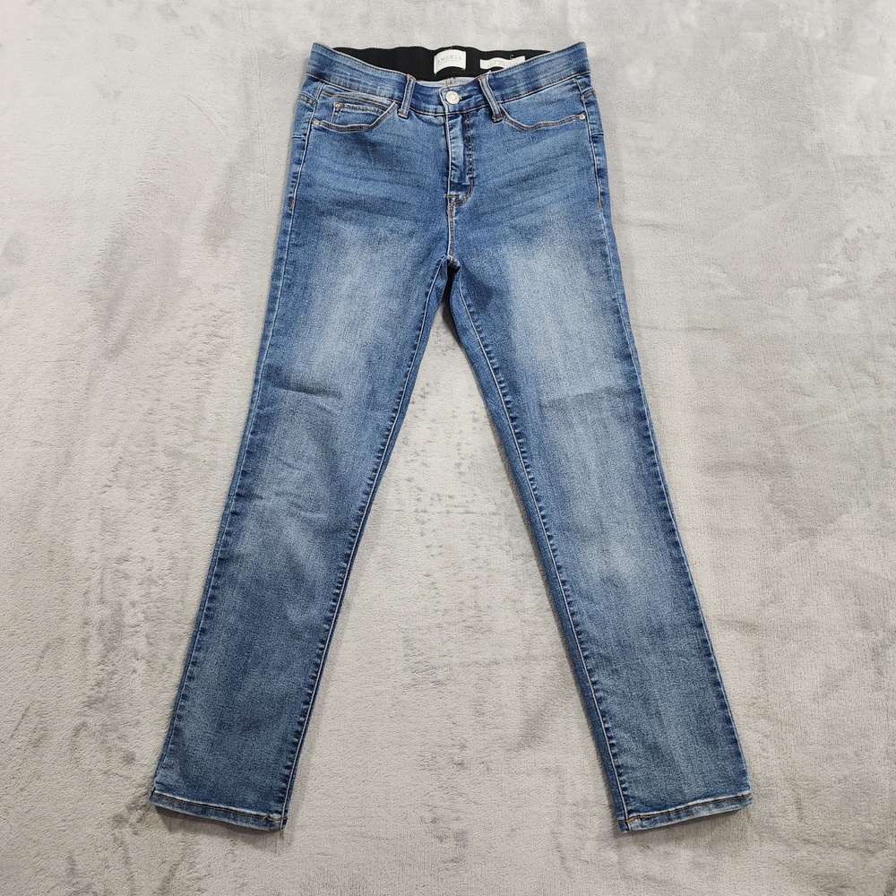 Angels Jeans Womens 6 Blue Mid Rise Everluxe Lift Straight Stretch Denim Casual